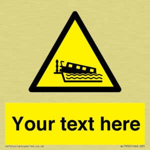 Custom warning grounding narrow boat on lock cill